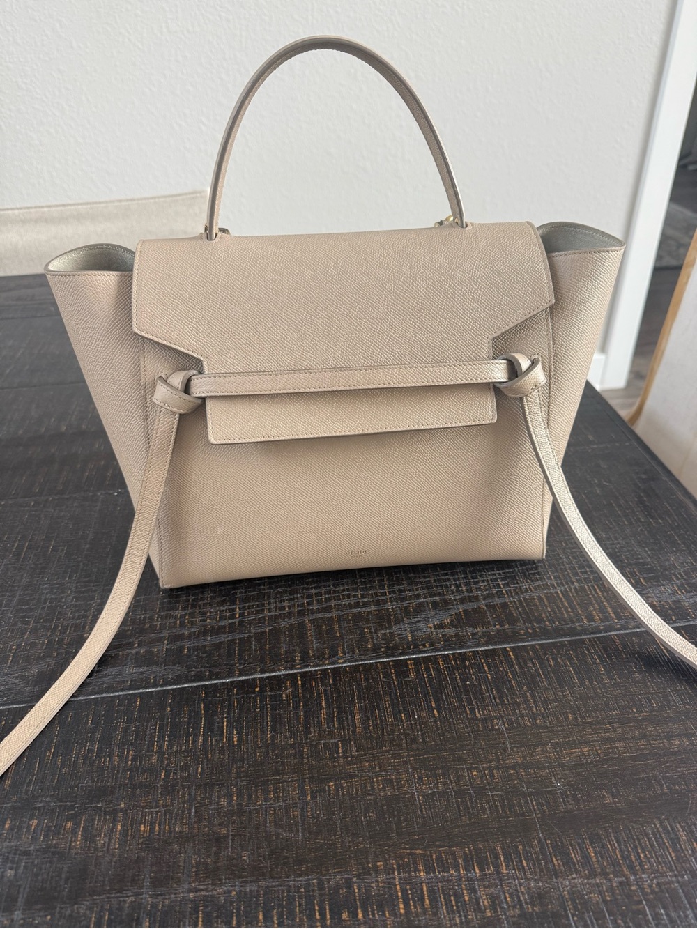 Celine Belt Bag Mini in Taupe